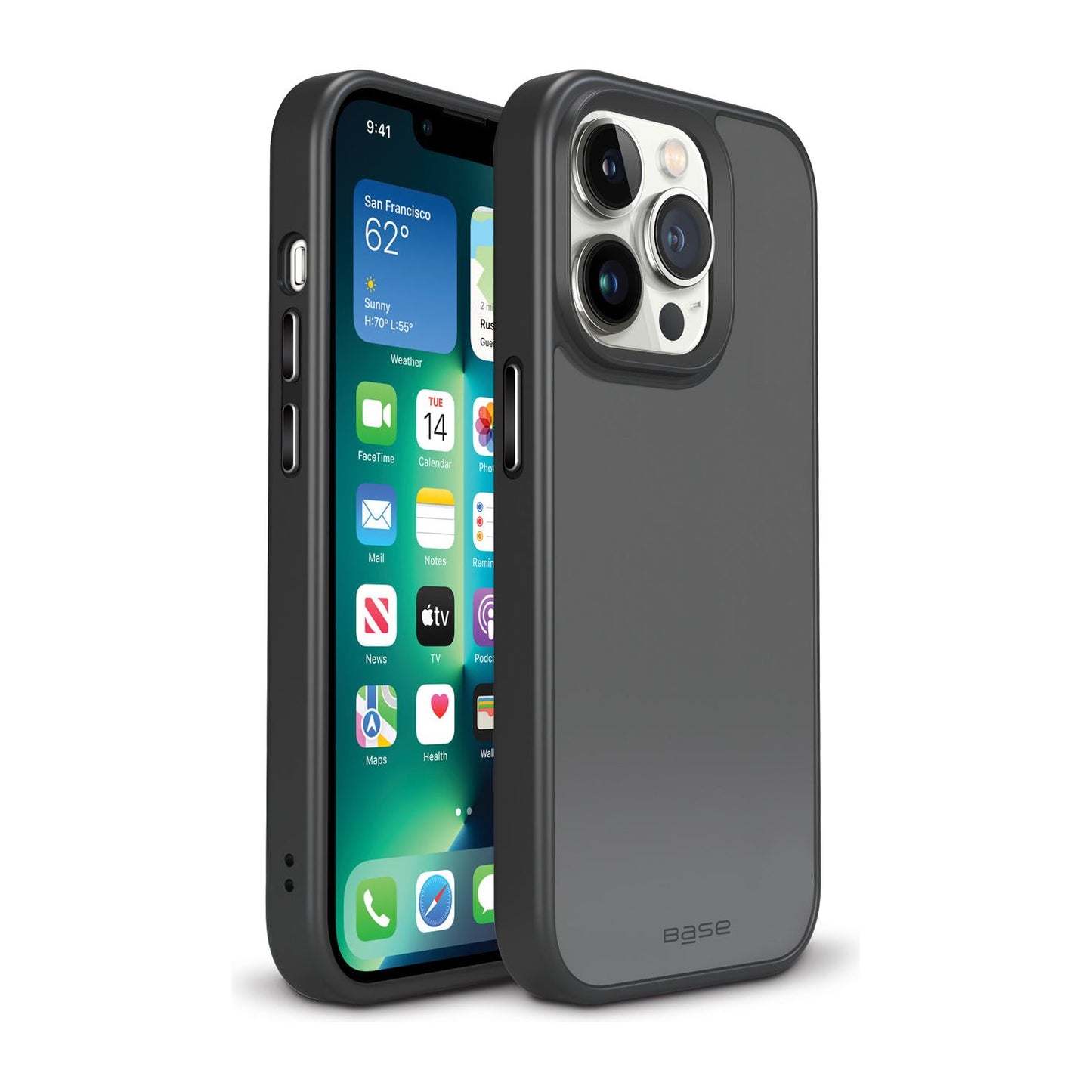 IPHONE 14 PRO MAX (6.7) - DUOHYBRID REINFORCED PROTECTIVE CASE - CLEAR/BLACK