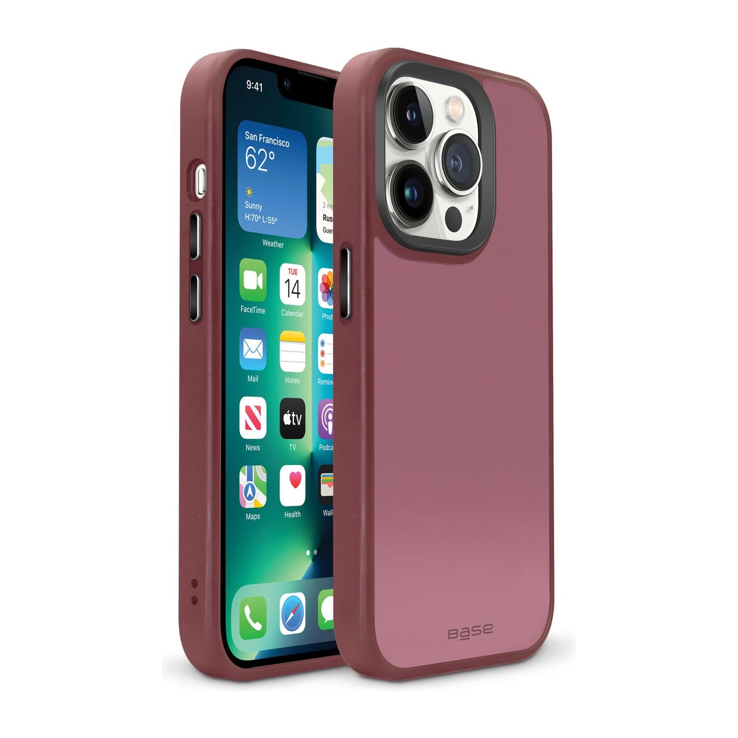 IPHONE 14 PRO MAX (6.7) - DUOHYBRID REINFORCED PROTECTIVE CASE - CLEAR/CORAL (LIMITED EDITION)