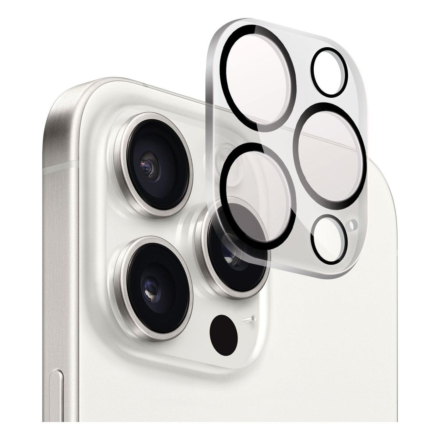 Base IPhone 15 Pro Max (6.7) - Camera Lens Tempered Glass Protector