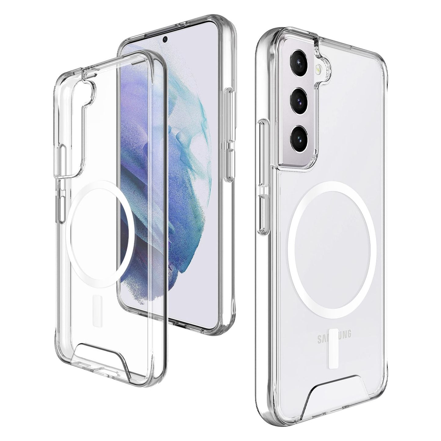 BASE MAGSAFE COMPATIBLE B-AIR CASE FOR SAMSUNG S22 ULTRA- CLEAR