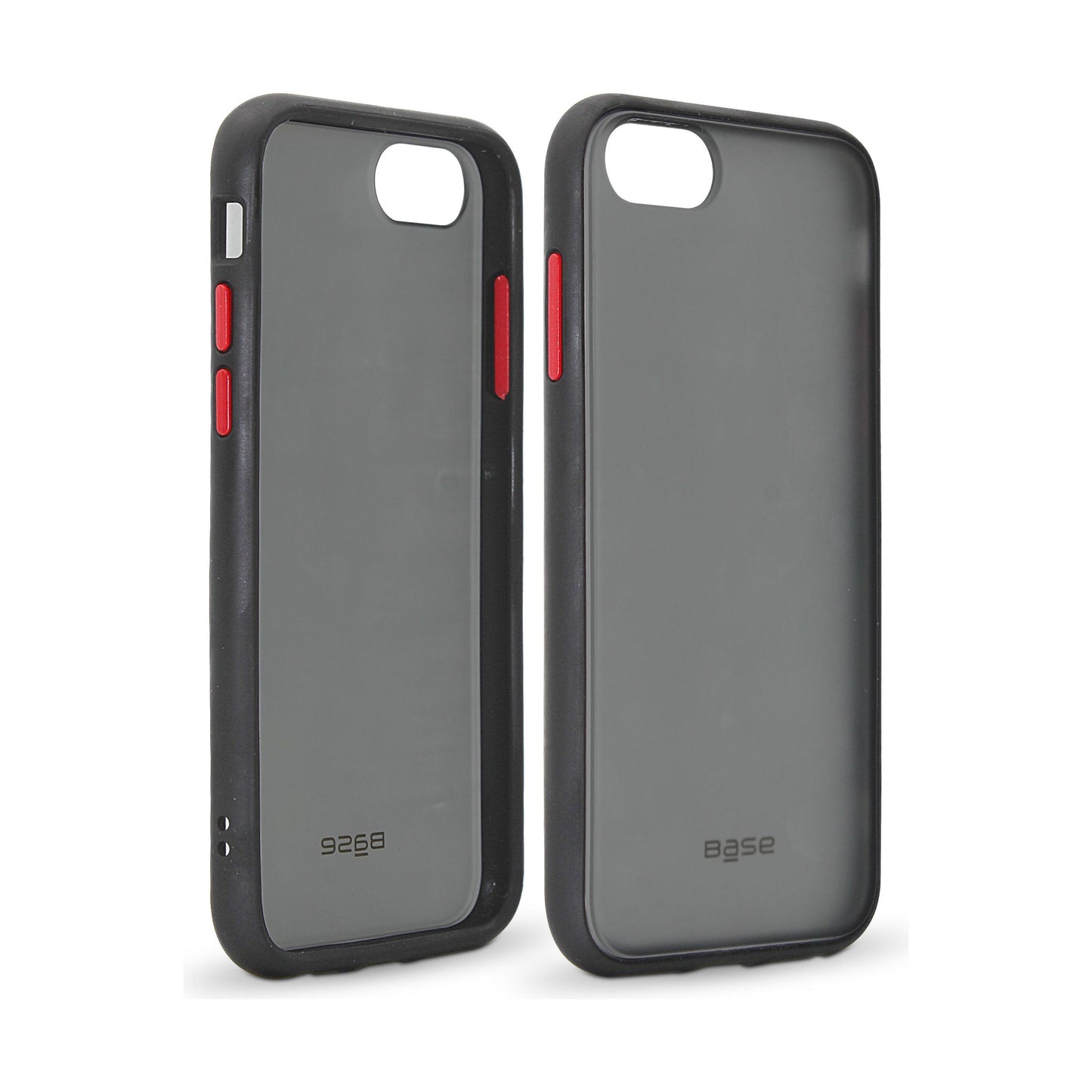 Base DuoHybrid - Reinforced Protective Case w/ Kickstand for iPhone SE - 7/8 - Clear/Black