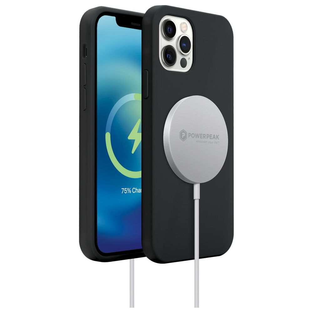 BASE MAGSAFE COMPATIBLE LIQUID SILICONE GEL/RUBBER CASE FOR IPHONE 14 PRO (6.1) - BLACK