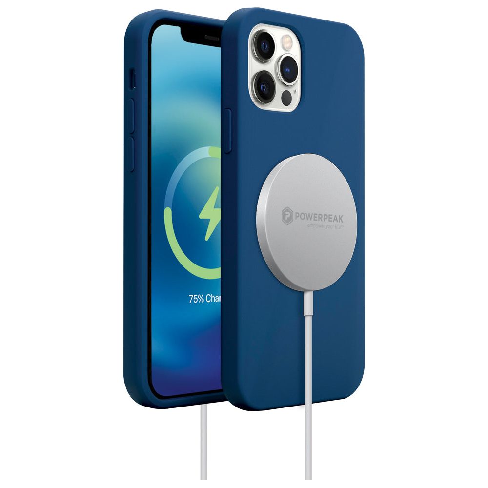 BASE MAGSAFE COMPATIBLE LIQUID SILICONE GEL/RUBBER CASE FOR IPHONE 14 PRO (6.1) - BLUE