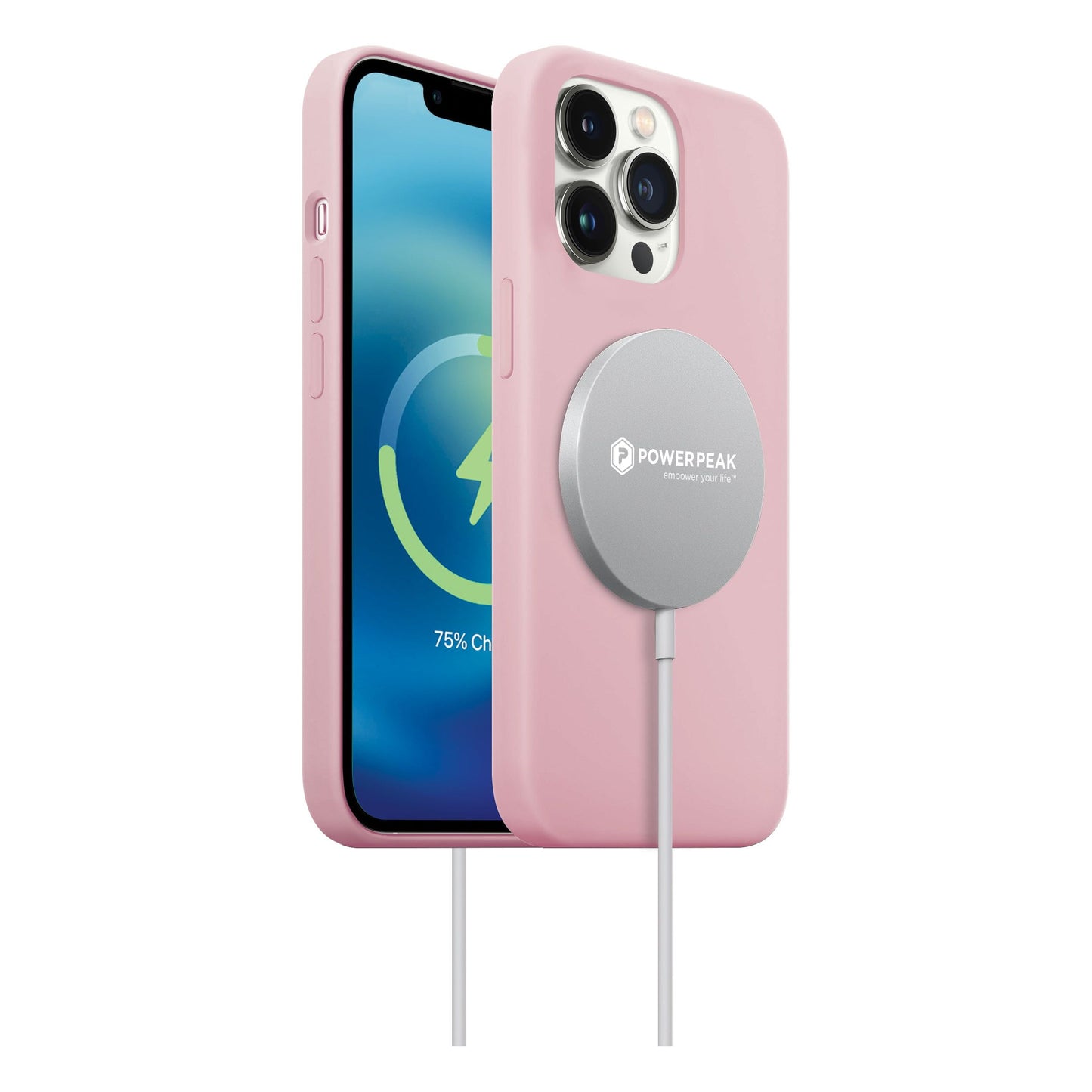 BASE MAGSAFE COMPATIBLE LIQUID SILICONE GEL/RUBBER CASE FOR IPHONE 14 PRO (6.1) - PINK