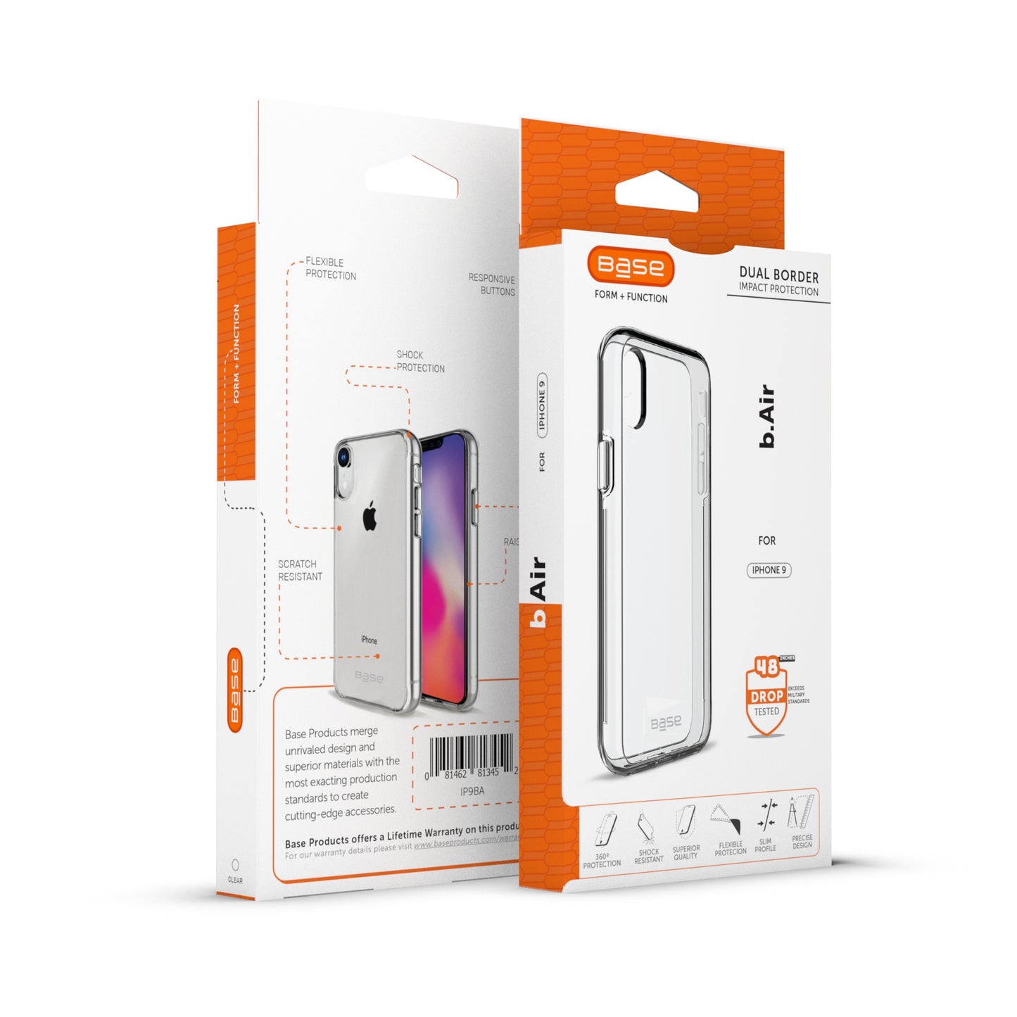 Base b-Air Crystal Clear Slim Protective Case for iPhone XR