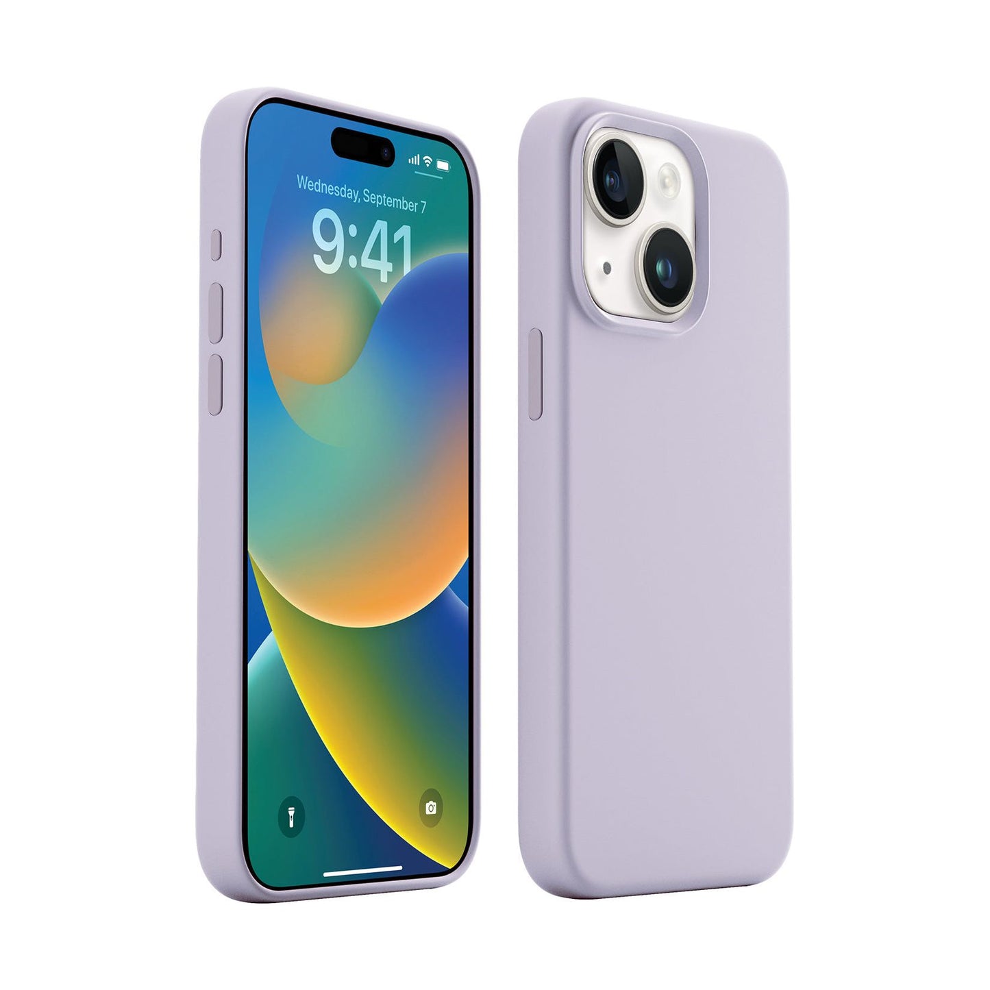 Base IPhone 15 Plus (6.7) Liquid Silicone Gel/Rubber MagSafe Compatible Case - Purple