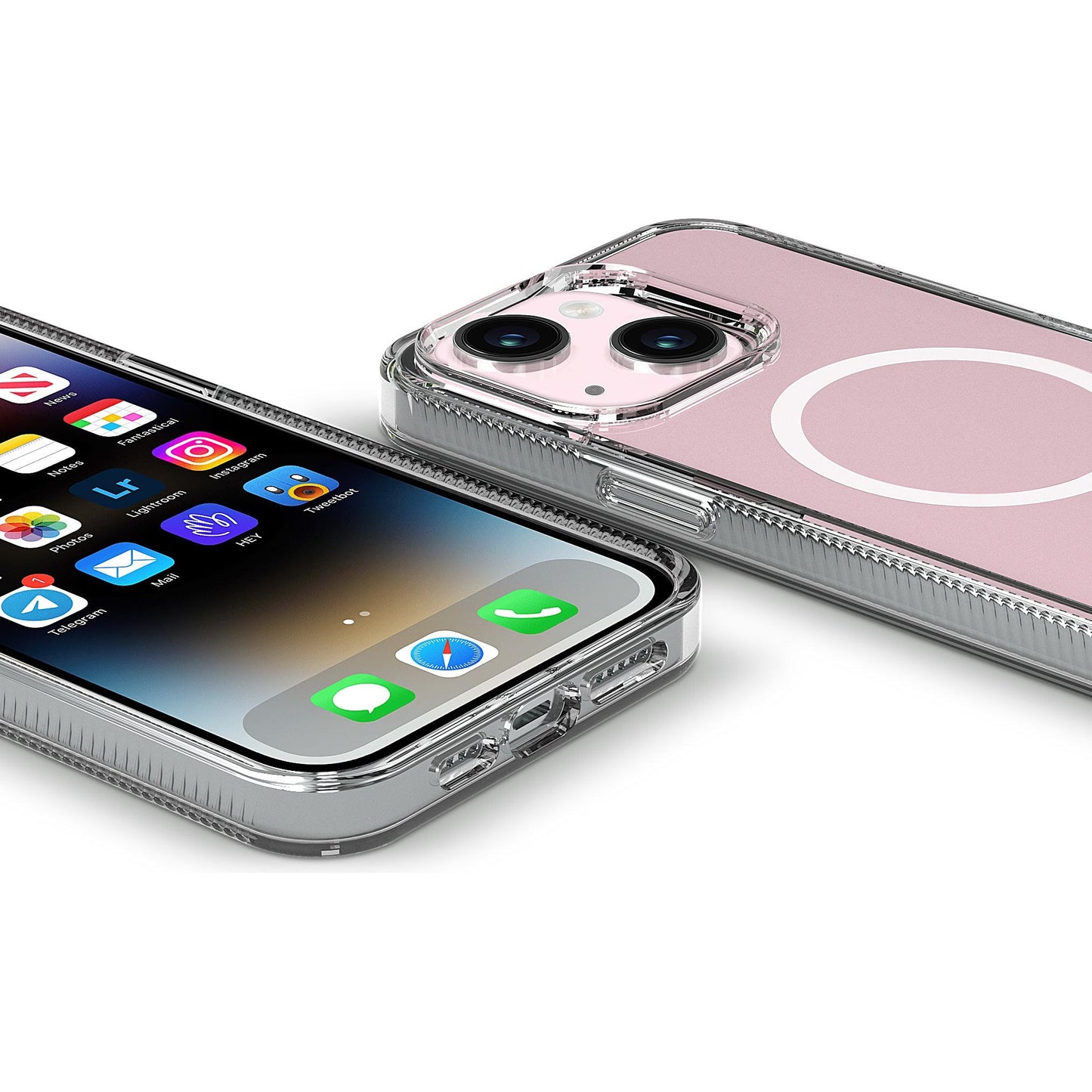 Base IPhone 15 Plus (6.7) Crystal Series Slim MagSafe Compatable- High Quality -Clear