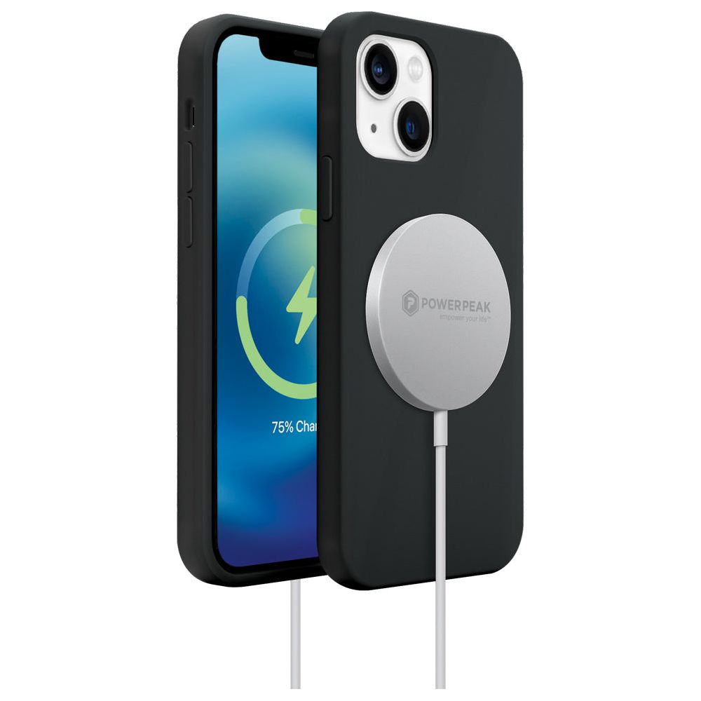 Base MagSafe Compatible Liquid Silicone Gel/Rubber Case For IPhone 14 (6.1) -BLACK