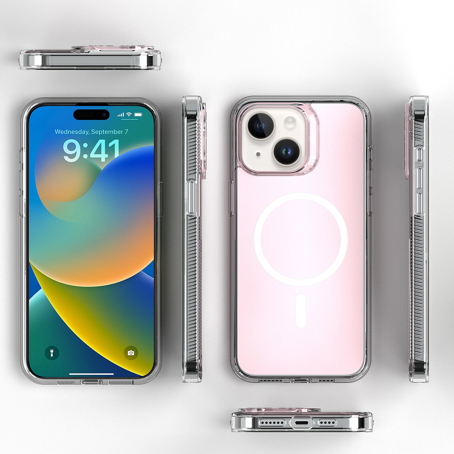 Base IPhone 15 Plus (6.7) Crystal Series Slim MagSafe Compatable- High Quality -Clear