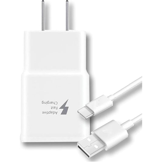 SAMSUNG FAST CHARGE TYPE C CHARGER (HEAD & DATA CABLE) - WHITE