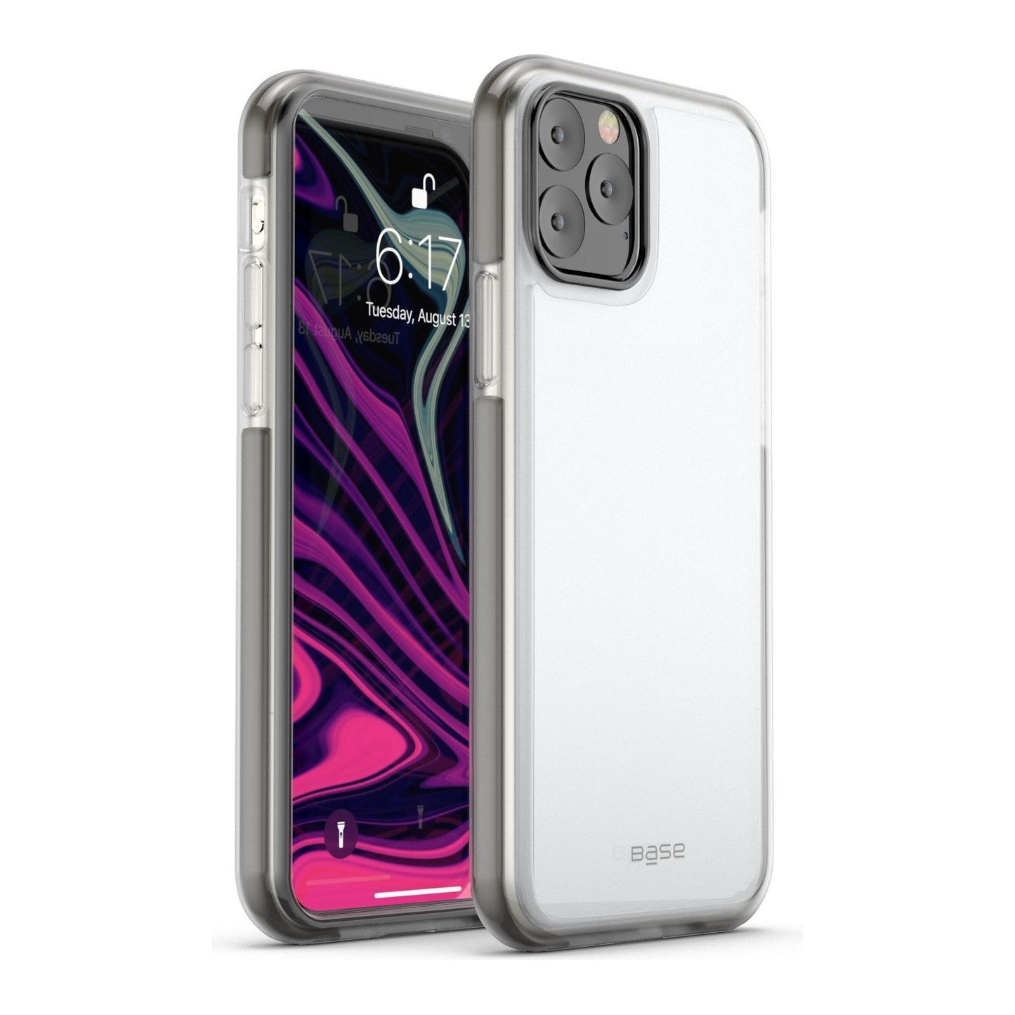 Base  IPhone 11 PRO Max (6.5) -BORDERLINE  Dual Border Impact protection - Grey