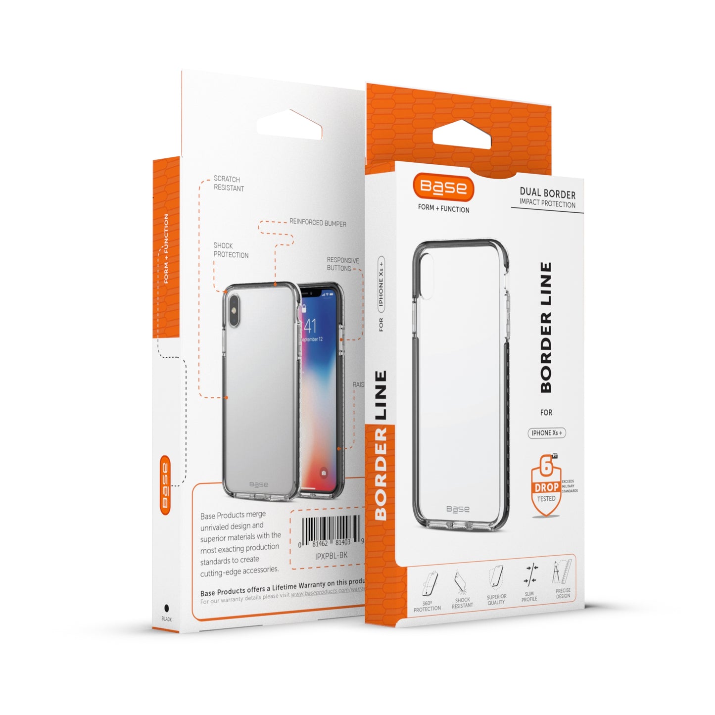 Base BorderLine - Dual Border Impact Protection for iPhone X - White