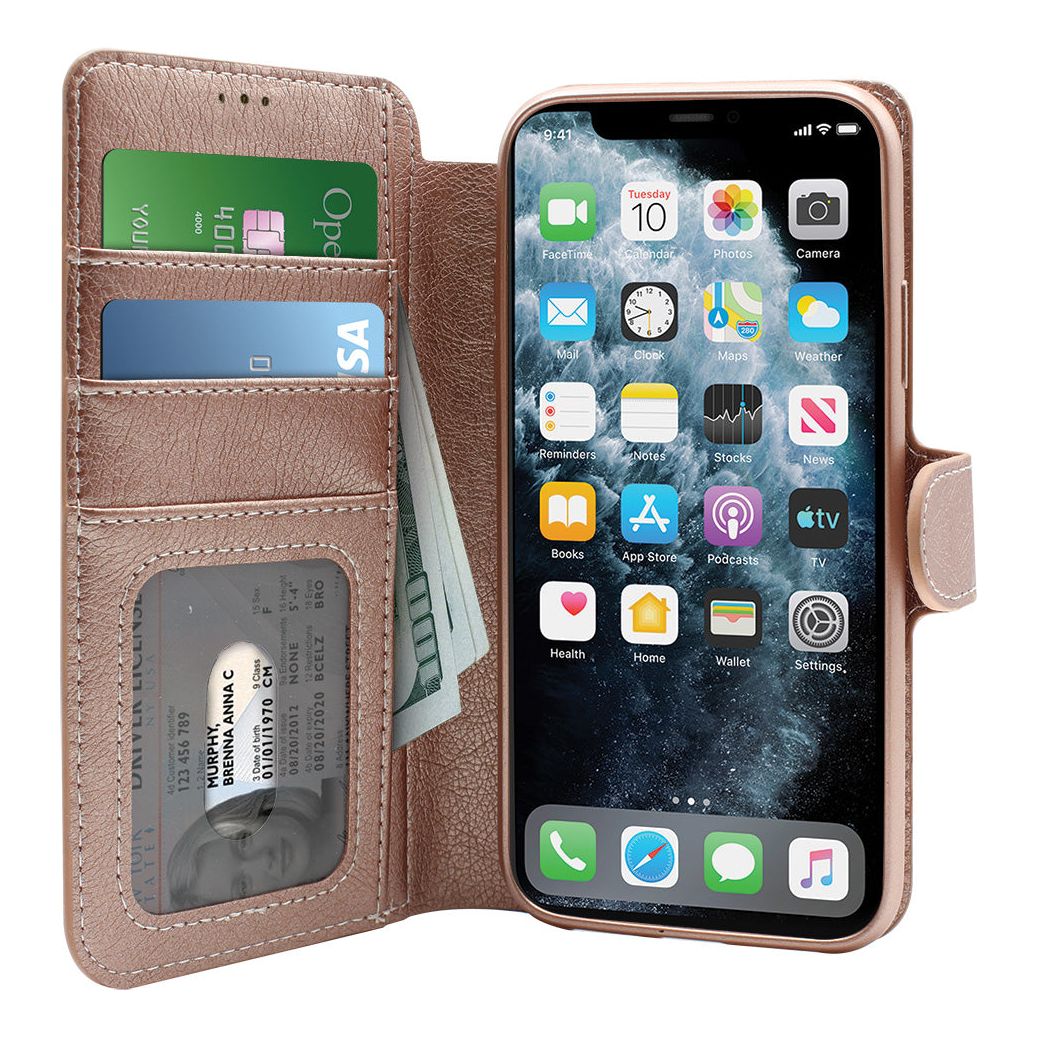 Base IPhone 11 PRO Max (6.5) - Folio Exec Wallet - Rose