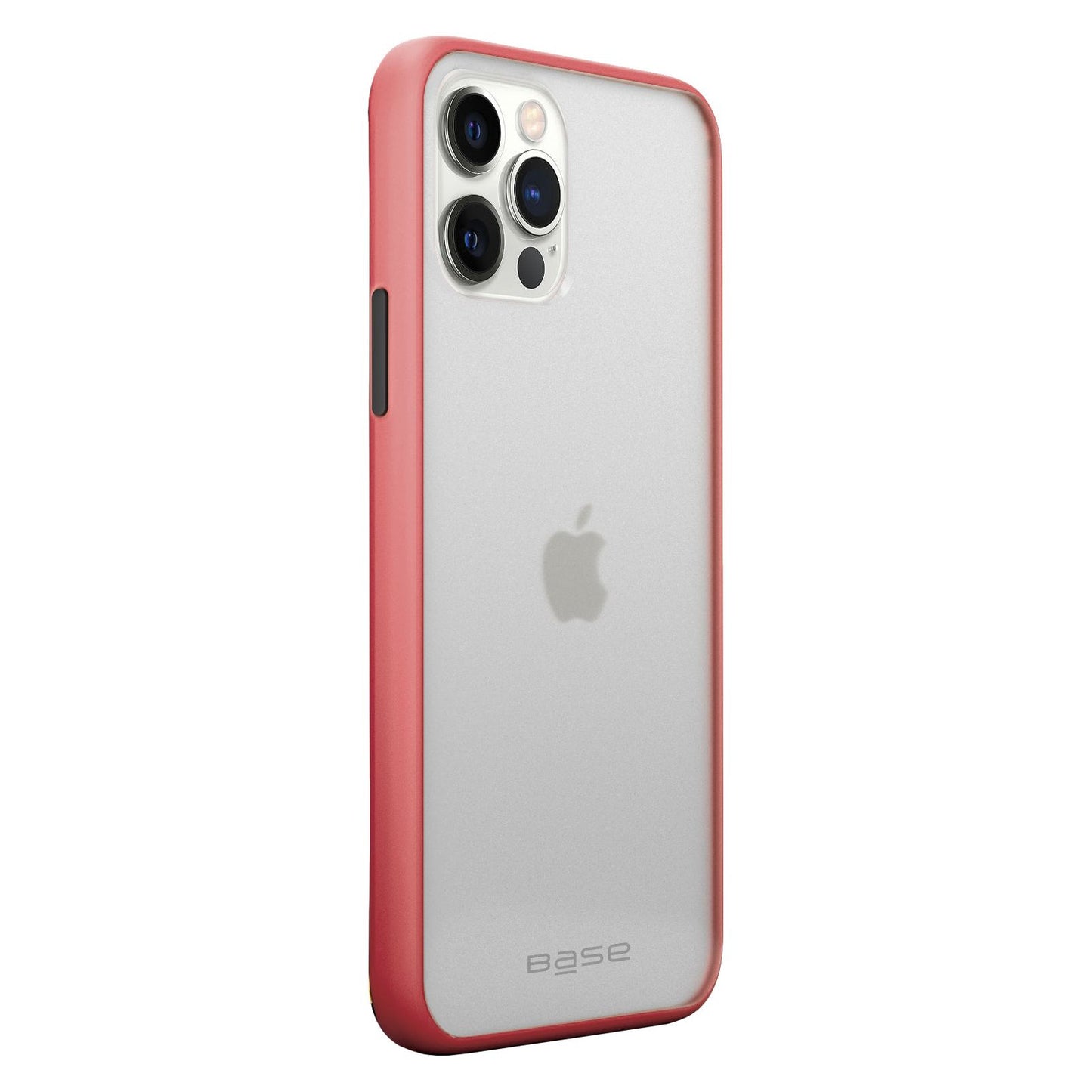 Base iPhone 13 PRO (6.1) - DuoHybrid Reinforced Protective Case  -  Clear/Coral (LIMITED EDITION)