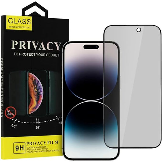 Tempered Glass Privacy 9H Glass Screen Protector Compatible with iPhone 15 Plus
