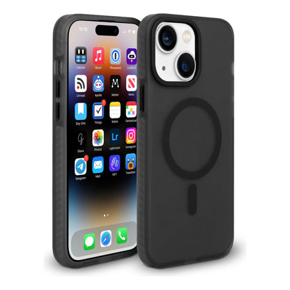 Base IPhone 15 (6.1) - DuoHybrid DuoHybrid MagSafe Compatible - Reinforced Protective Case- Black