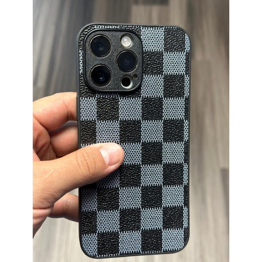 iPHONE 14 PRO MAX (6.7) - Louis Vuitton Chequers Dark Blue Case