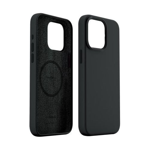 Base IPhone 15 Pro Max (6.7) Liquid Silicone Gel/Rubber MagSafe Compatible Case - Black