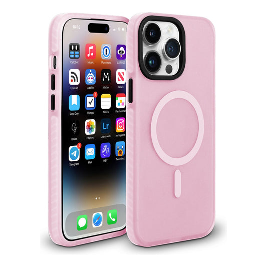 Base IPhone 15 Pro (6.1) - DuoHybrid MagSafe Compatible - Reinforced Protective Case - Pink