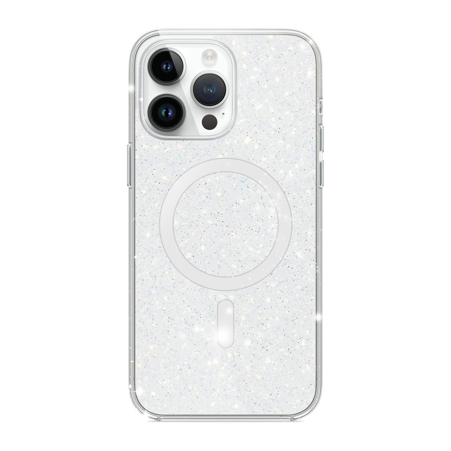 Base IPhone 15 Pro Max (6.7) Sparkleline Light MagSafe Compatible Case - Silver